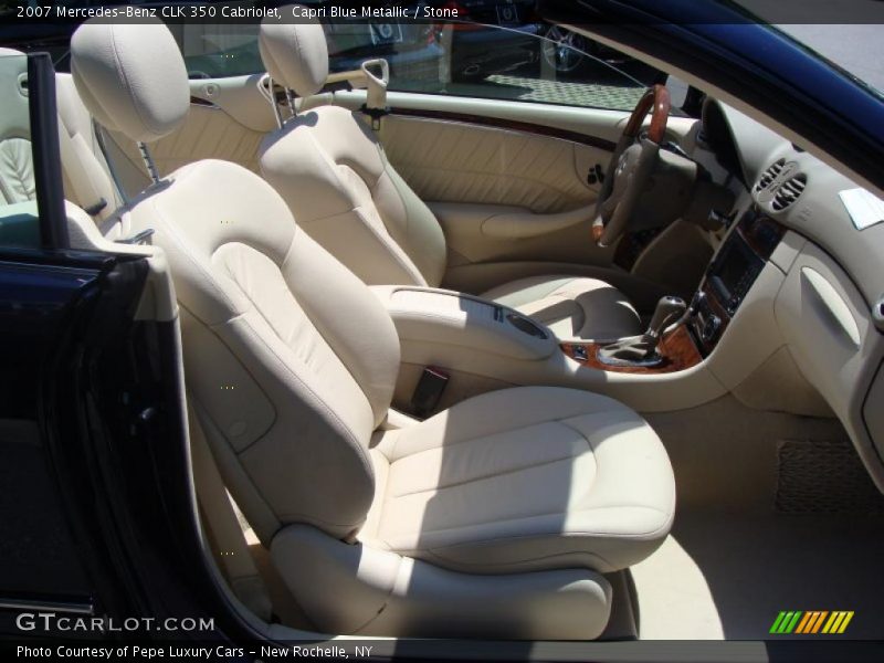Capri Blue Metallic / Stone 2007 Mercedes-Benz CLK 350 Cabriolet