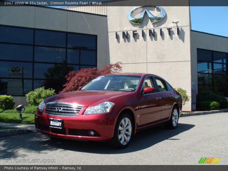 Crimson Roulette Pearl / Wheat 2007 Infiniti M 35x Sedan