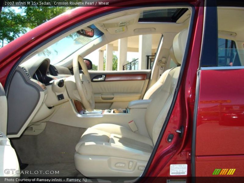 Crimson Roulette Pearl / Wheat 2007 Infiniti M 35x Sedan