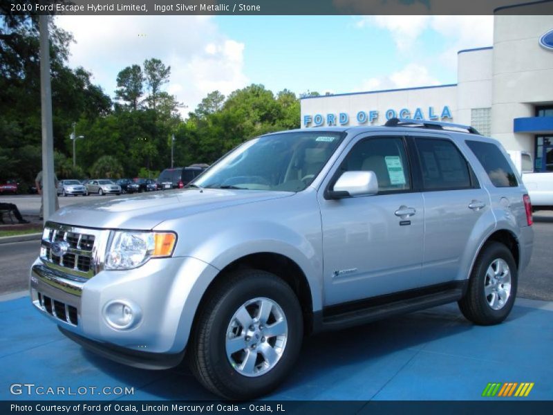 Ingot Silver Metallic / Stone 2010 Ford Escape Hybrid Limited