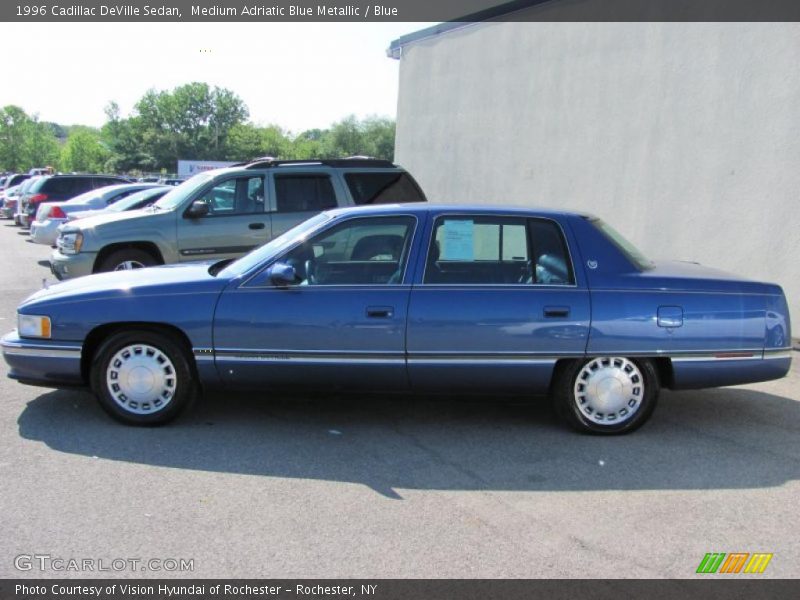 Medium Adriatic Blue Metallic / Blue 1996 Cadillac DeVille Sedan