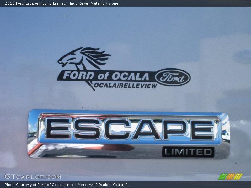 Ingot Silver Metallic / Stone 2010 Ford Escape Hybrid Limited