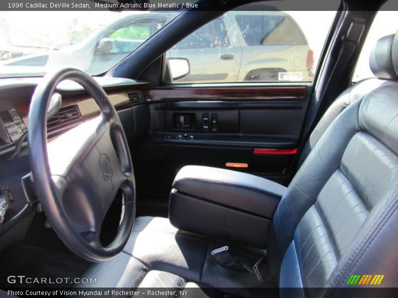Medium Adriatic Blue Metallic / Blue 1996 Cadillac DeVille Sedan