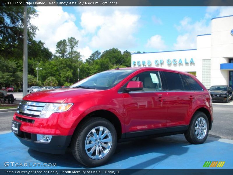 Red Candy Metallic / Medium Light Stone 2010 Ford Edge Limited