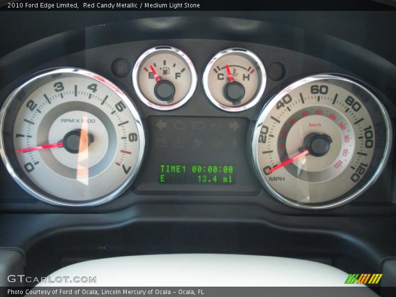 Red Candy Metallic / Medium Light Stone 2010 Ford Edge Limited