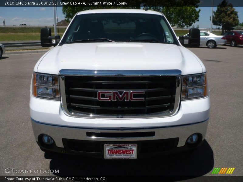 Summit White / Ebony 2010 GMC Sierra 2500HD SLT Crew Cab 4x4
