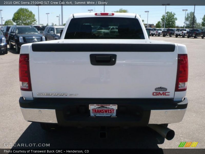 Summit White / Ebony 2010 GMC Sierra 2500HD SLT Crew Cab 4x4