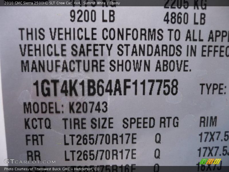 Summit White / Ebony 2010 GMC Sierra 2500HD SLT Crew Cab 4x4