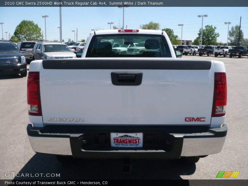 Summit White / Dark Titanium 2010 GMC Sierra 2500HD Work Truck Regular Cab 4x4