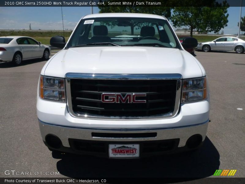 Summit White / Dark Titanium 2010 GMC Sierra 2500HD Work Truck Regular Cab 4x4