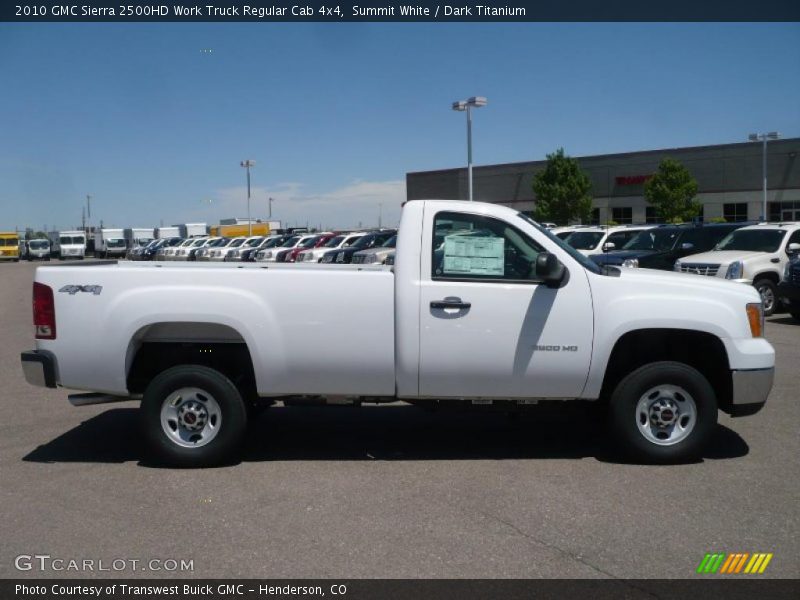 Summit White / Dark Titanium 2010 GMC Sierra 2500HD Work Truck Regular Cab 4x4