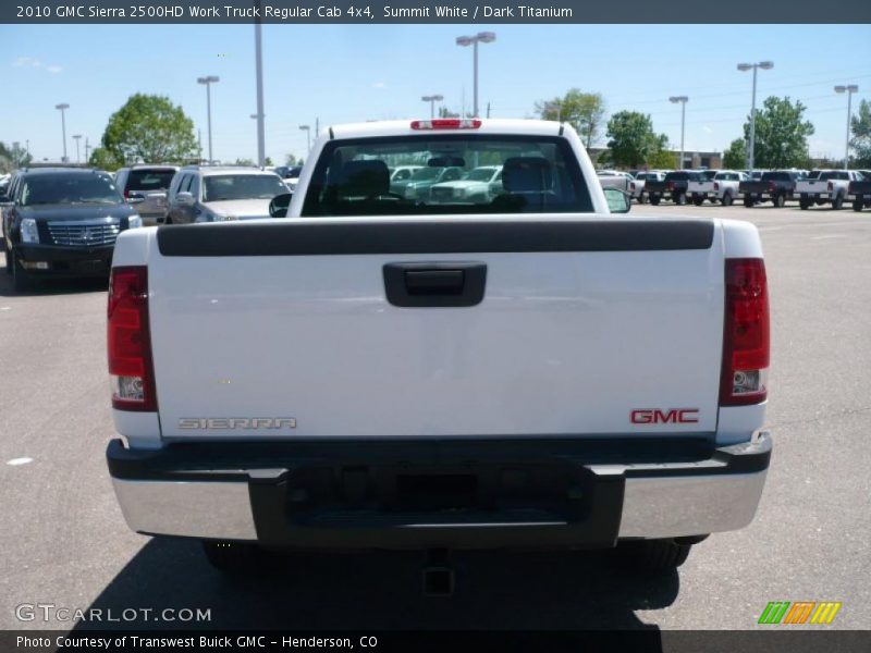 Summit White / Dark Titanium 2010 GMC Sierra 2500HD Work Truck Regular Cab 4x4