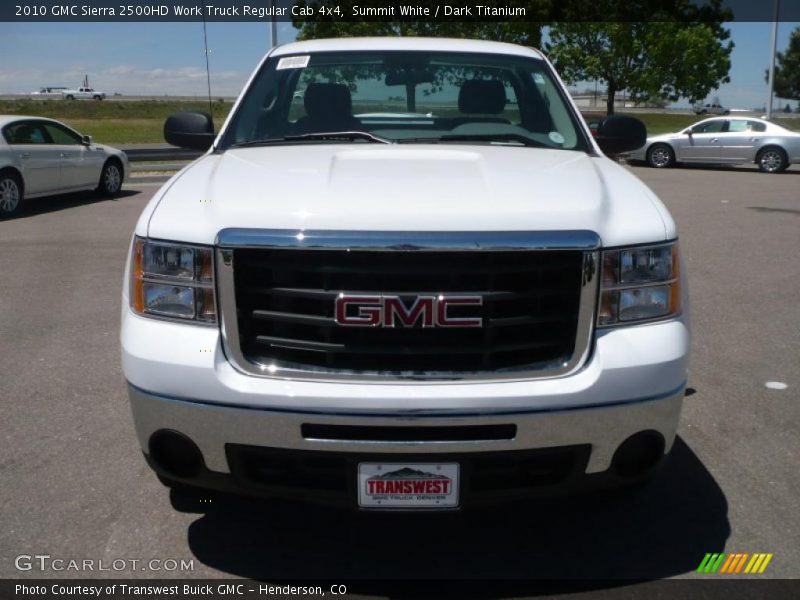 Summit White / Dark Titanium 2010 GMC Sierra 2500HD Work Truck Regular Cab 4x4