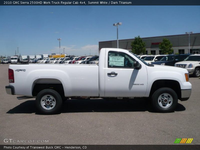 Summit White / Dark Titanium 2010 GMC Sierra 2500HD Work Truck Regular Cab 4x4