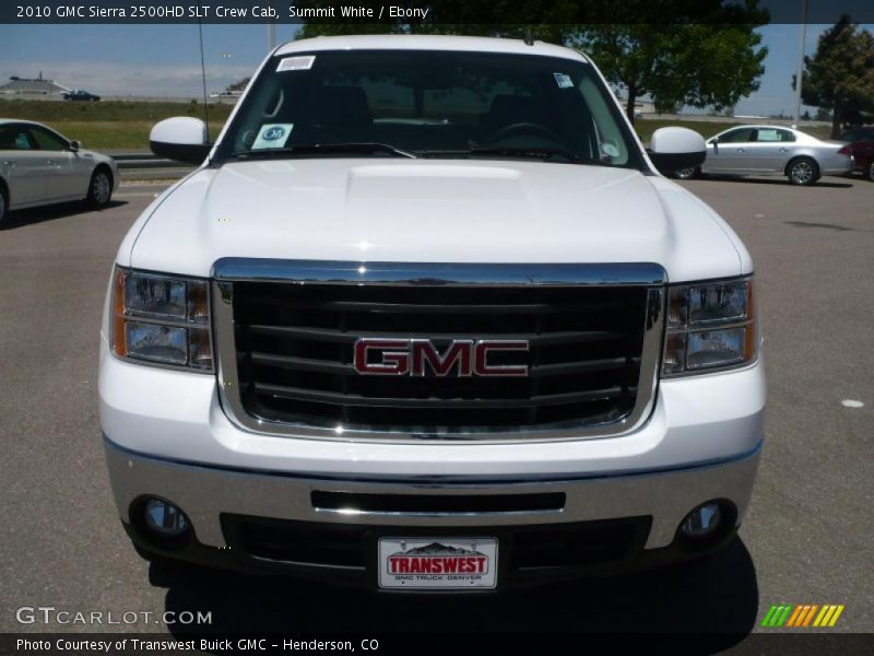 Summit White / Ebony 2010 GMC Sierra 2500HD SLT Crew Cab