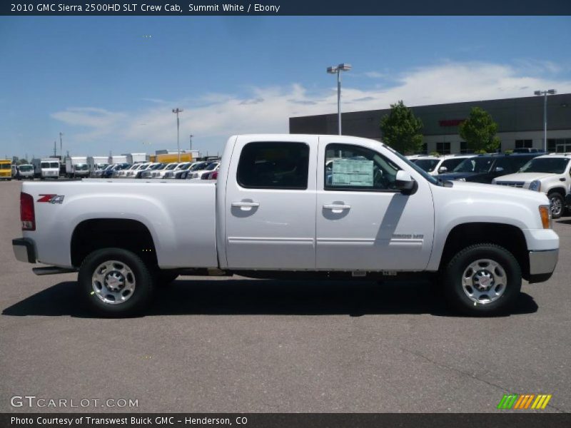 Summit White / Ebony 2010 GMC Sierra 2500HD SLT Crew Cab