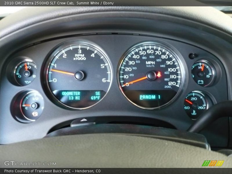 Summit White / Ebony 2010 GMC Sierra 2500HD SLT Crew Cab