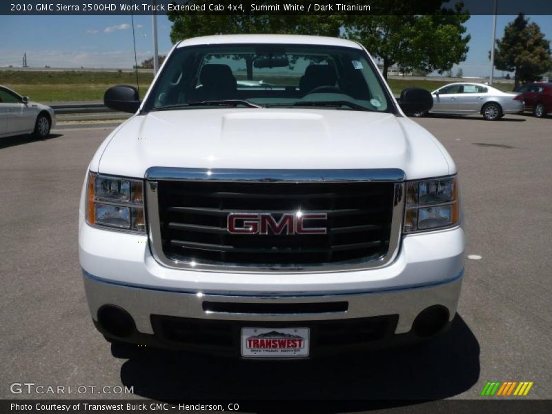 Summit White / Dark Titanium 2010 GMC Sierra 2500HD Work Truck Extended Cab 4x4