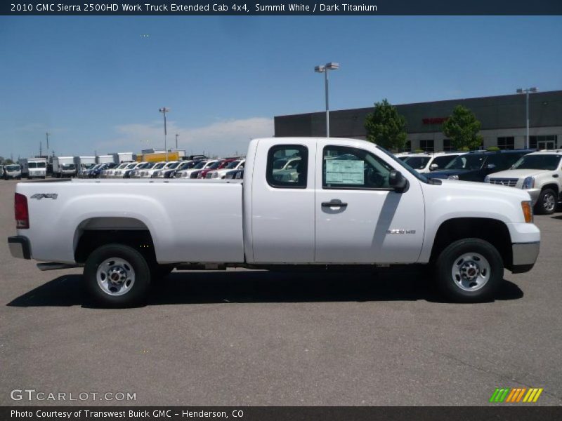 Summit White / Dark Titanium 2010 GMC Sierra 2500HD Work Truck Extended Cab 4x4