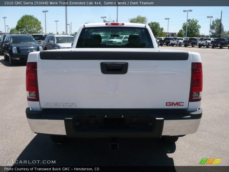 Summit White / Dark Titanium 2010 GMC Sierra 2500HD Work Truck Extended Cab 4x4