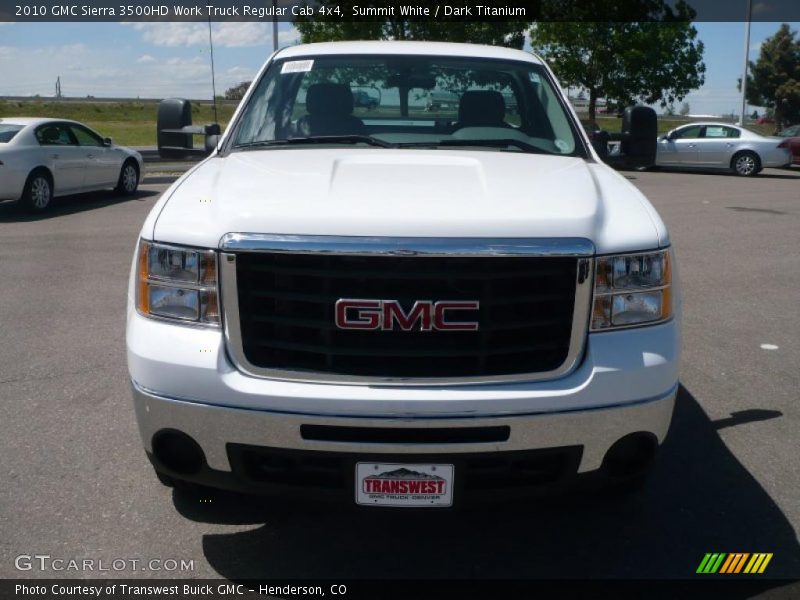 Summit White / Dark Titanium 2010 GMC Sierra 3500HD Work Truck Regular Cab 4x4