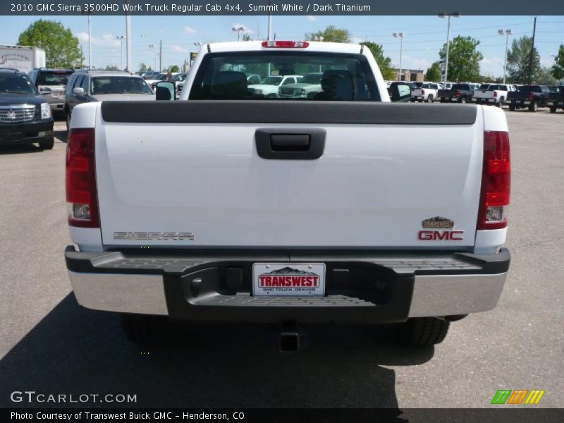 Summit White / Dark Titanium 2010 GMC Sierra 3500HD Work Truck Regular Cab 4x4