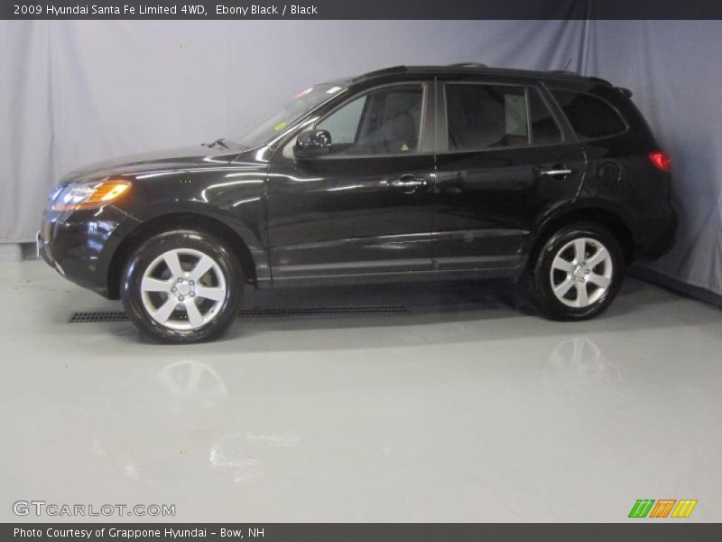 Ebony Black / Black 2009 Hyundai Santa Fe Limited 4WD
