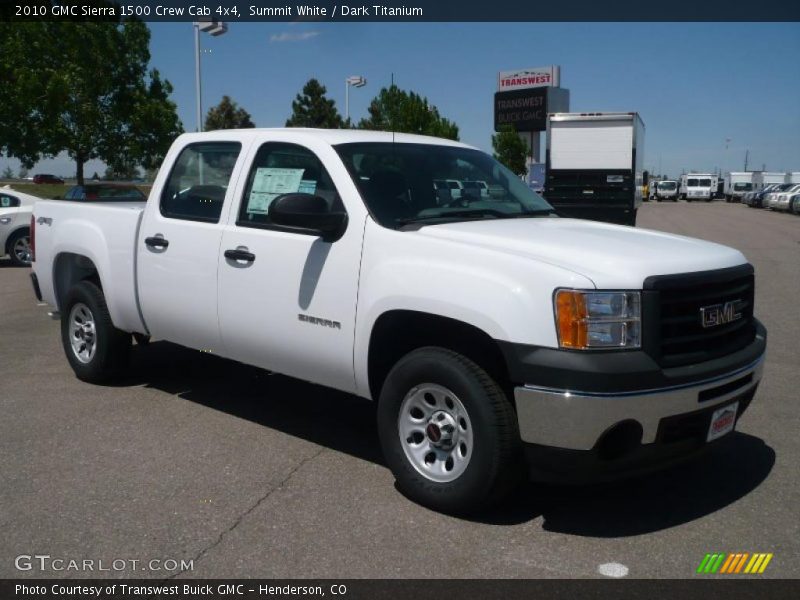 Summit White / Dark Titanium 2010 GMC Sierra 1500 Crew Cab 4x4