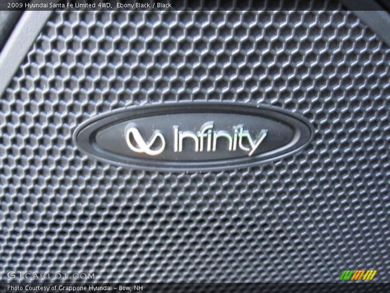 Ebony Black / Black 2009 Hyundai Santa Fe Limited 4WD