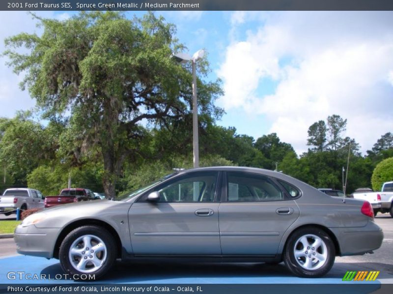 Spruce Green Metallic / Medium Parchment 2001 Ford Taurus SES