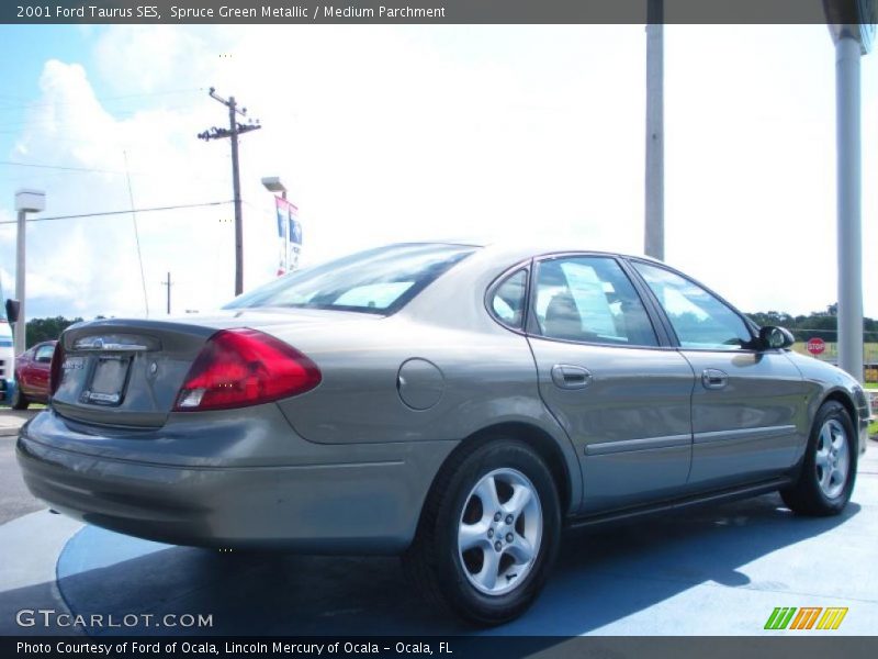 Spruce Green Metallic / Medium Parchment 2001 Ford Taurus SES