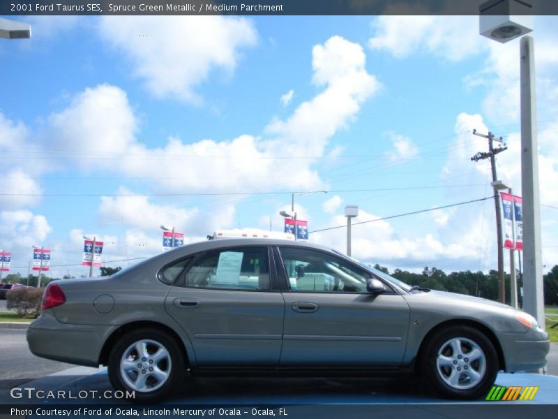 Spruce Green Metallic / Medium Parchment 2001 Ford Taurus SES