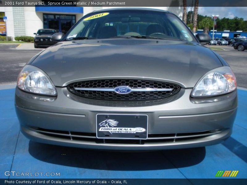 Spruce Green Metallic / Medium Parchment 2001 Ford Taurus SES