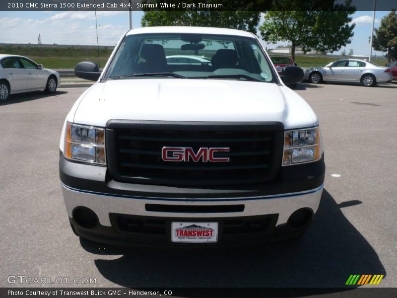 Summit White / Dark Titanium 2010 GMC Sierra 1500 Extended Cab 4x4