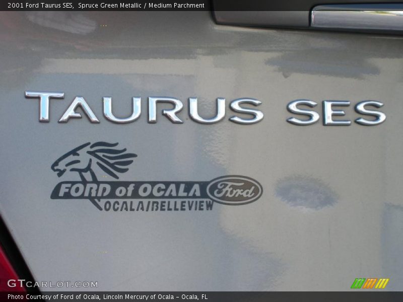 Spruce Green Metallic / Medium Parchment 2001 Ford Taurus SES
