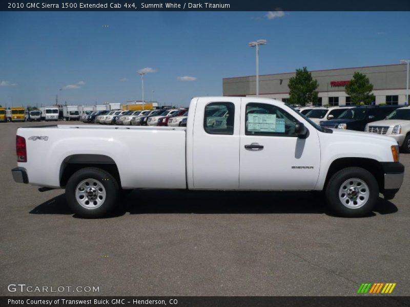 Summit White / Dark Titanium 2010 GMC Sierra 1500 Extended Cab 4x4