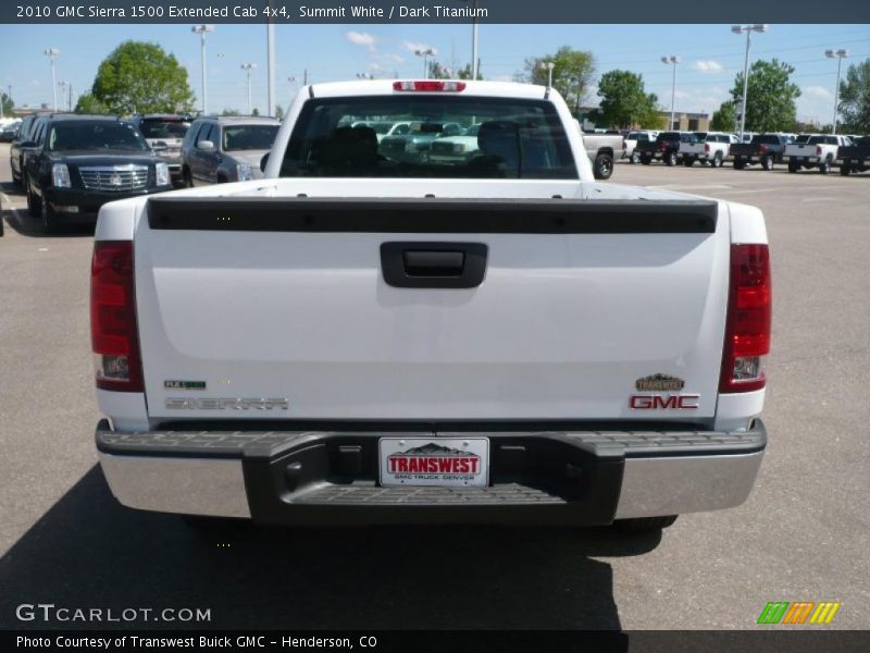 Summit White / Dark Titanium 2010 GMC Sierra 1500 Extended Cab 4x4