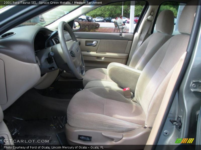 Spruce Green Metallic / Medium Parchment 2001 Ford Taurus SES