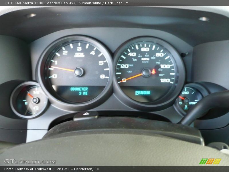 Summit White / Dark Titanium 2010 GMC Sierra 1500 Extended Cab 4x4