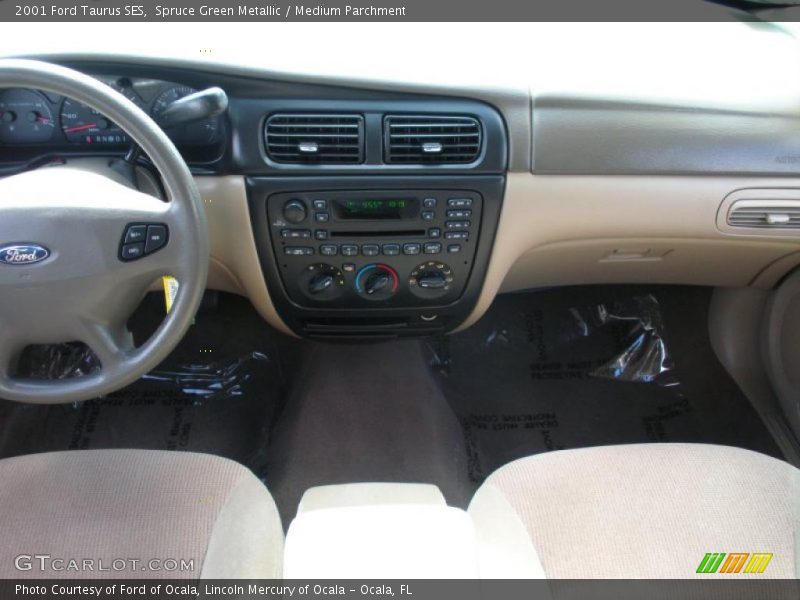 Spruce Green Metallic / Medium Parchment 2001 Ford Taurus SES