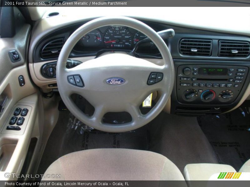 Spruce Green Metallic / Medium Parchment 2001 Ford Taurus SES