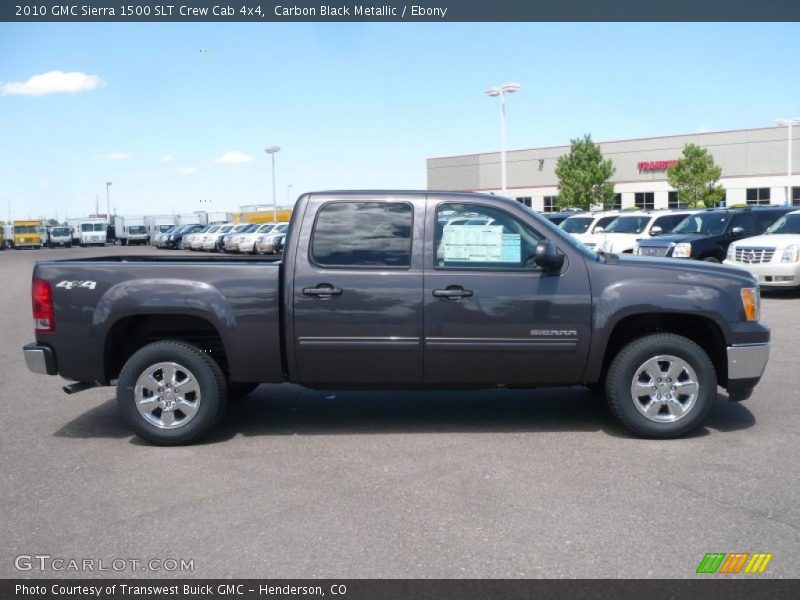 Carbon Black Metallic / Ebony 2010 GMC Sierra 1500 SLT Crew Cab 4x4