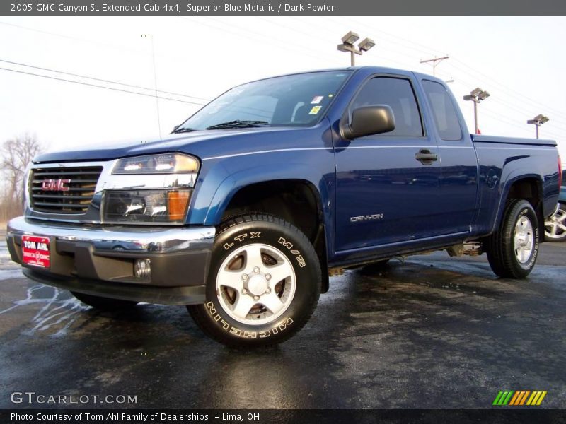 Superior Blue Metallic / Dark Pewter 2005 GMC Canyon SL Extended Cab 4x4