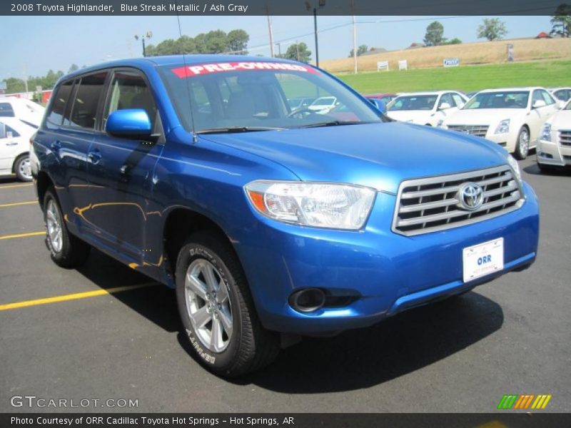 Blue Streak Metallic / Ash Gray 2008 Toyota Highlander