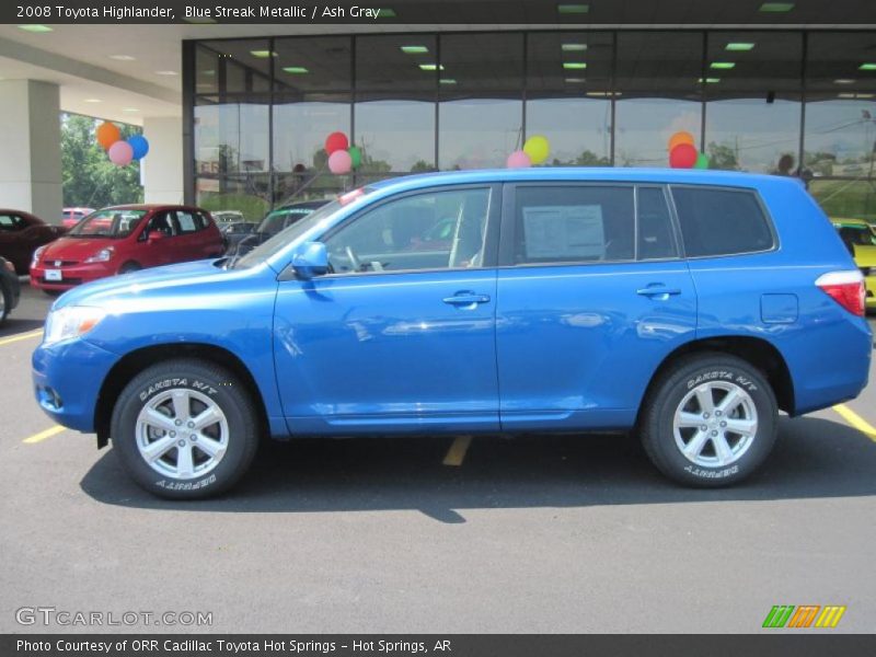 Blue Streak Metallic / Ash Gray 2008 Toyota Highlander