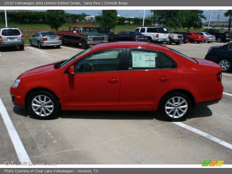 Salsa Red / Cornsilk Beige 2010 Volkswagen Jetta Limited Edition Sedan