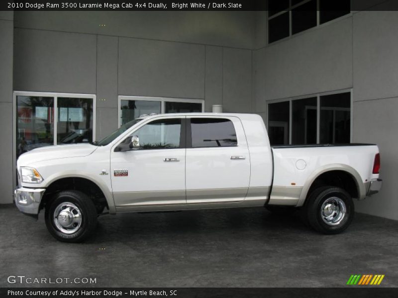 Bright White / Dark Slate 2010 Dodge Ram 3500 Laramie Mega Cab 4x4 Dually