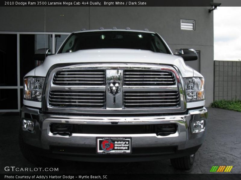 Bright White / Dark Slate 2010 Dodge Ram 3500 Laramie Mega Cab 4x4 Dually