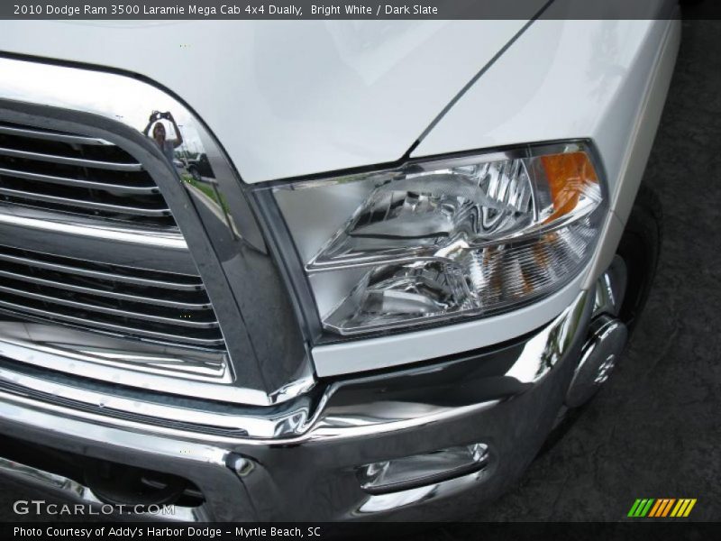 Bright White / Dark Slate 2010 Dodge Ram 3500 Laramie Mega Cab 4x4 Dually