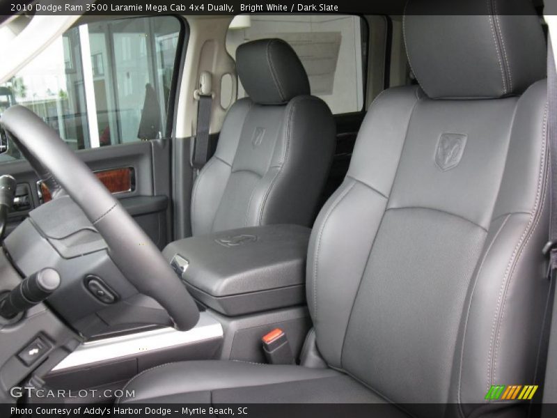 Bright White / Dark Slate 2010 Dodge Ram 3500 Laramie Mega Cab 4x4 Dually